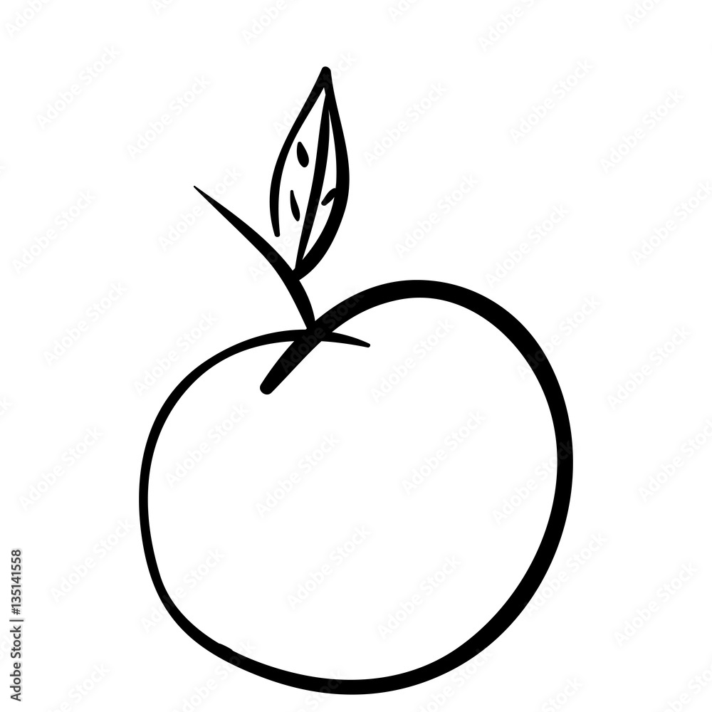 silhouette apple fruit with leaf icon flat . Vector illustration silhouette apple fruit with leaf icon flat . Vector illustration