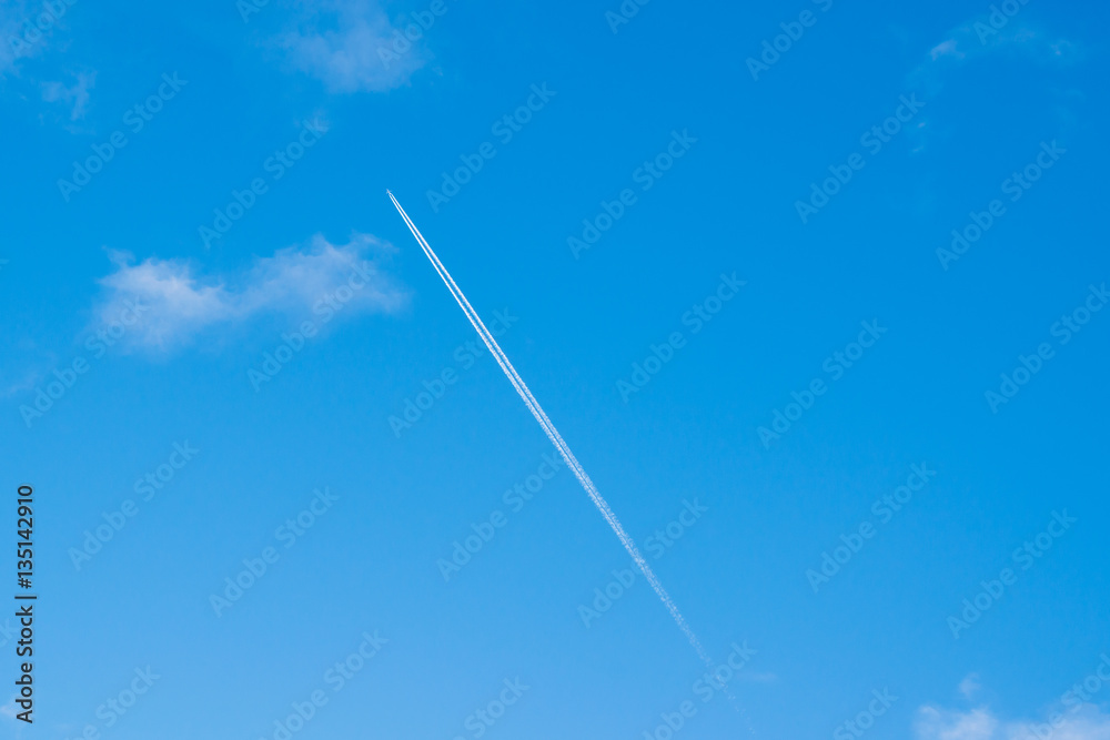 Bright blue sky with white clouds and then from the flying plane Bright blue sky with white clouds and then from the flying plane