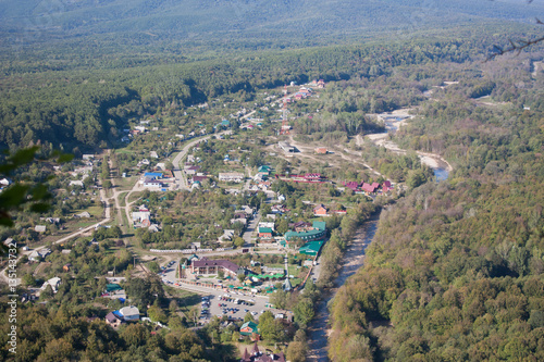 The view from the top of the village Guamka  Krasnodar Krai