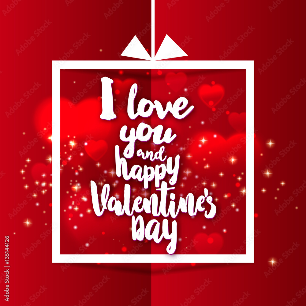 Valentine red banner Valentine red banner