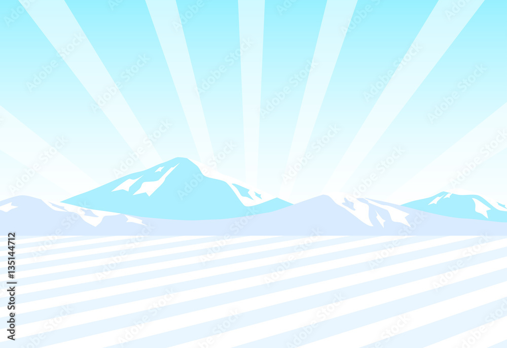 Fototapeta premium 雪山
