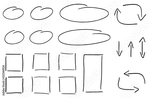 Hand gezeichnet Design Infografik Elemente 