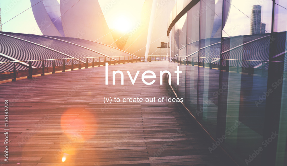 Invent Creative Invention Innovation Ideas Concept - obrazy, fototapety, plakaty 