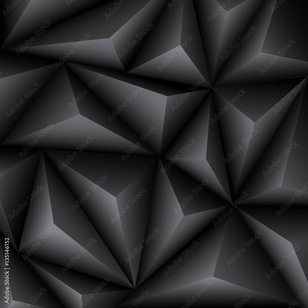 Fototapeta premium Black Polygon Background