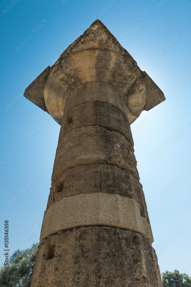 Column in Olympia - Sanctuary of ancient Greece