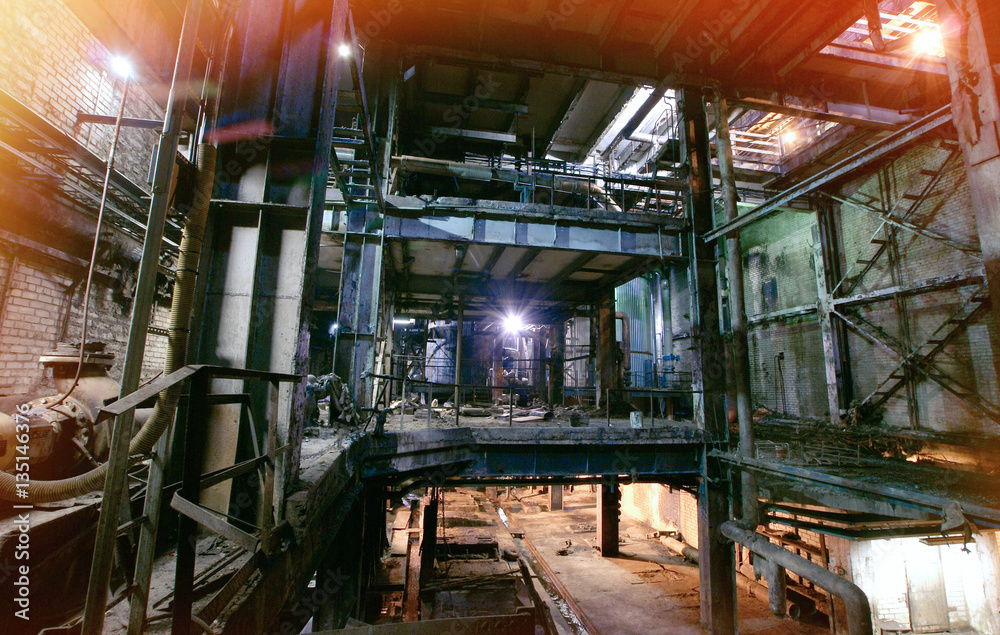 Old creepy, dark, decaying, destructive, dirty factory Old creepy, dark, decaying, destructive, dirty factory
