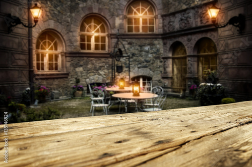 table background in cafe interior 