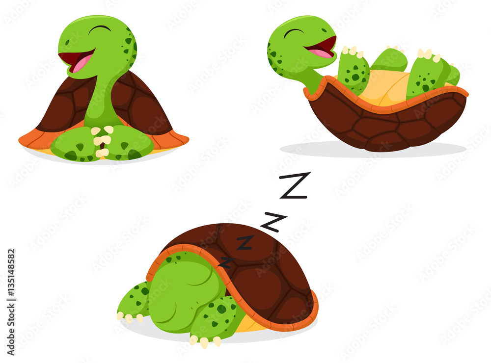 Obraz premium Cute Turtle cartoon 