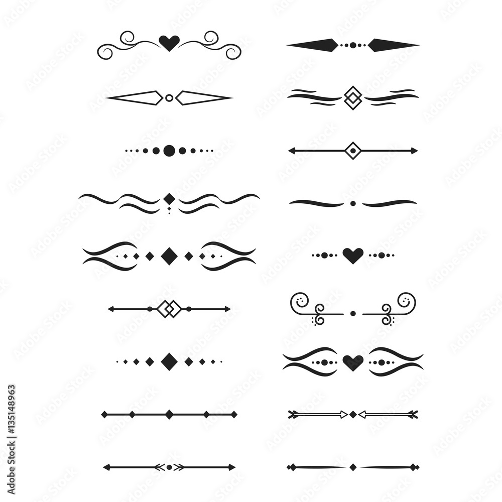 Collection of vector dividers Collection of vector dividers