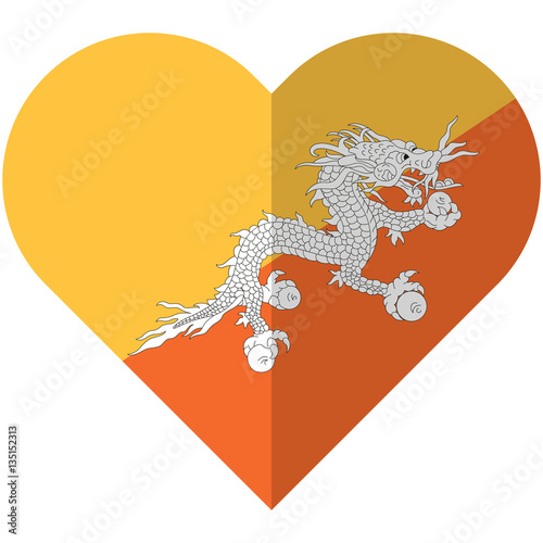Bhutan heart flag