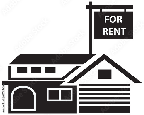 Concept of house for rent in real estate market.