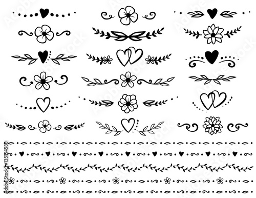 Fototapeta Naklejka Na Ścianę i Meble -  set of floral design elements