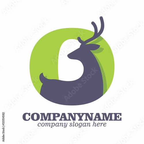 Deer logo icon vector template