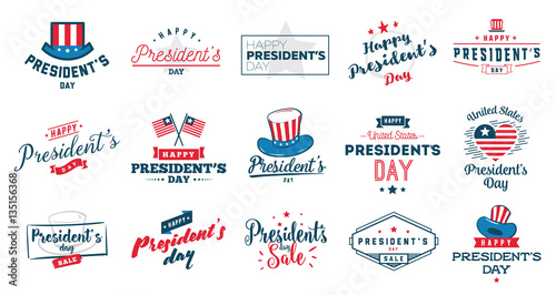 Photo Presidents day vector typography.