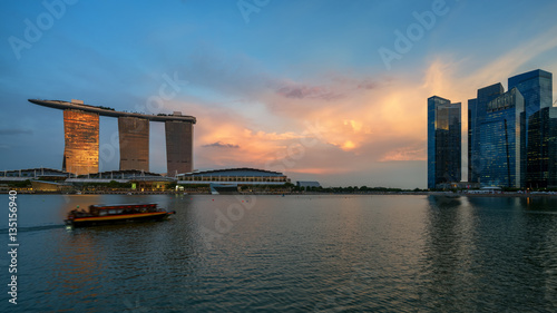 Beautiful singapore at Dusk 