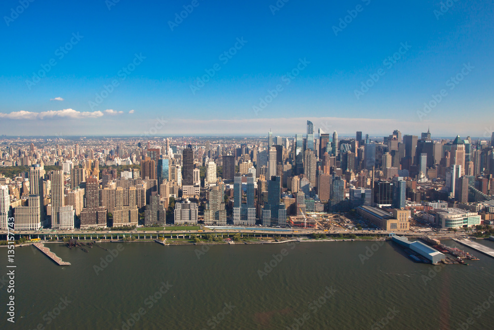Fototapeta premium New York Manhattan. Helicopter view. NYC 