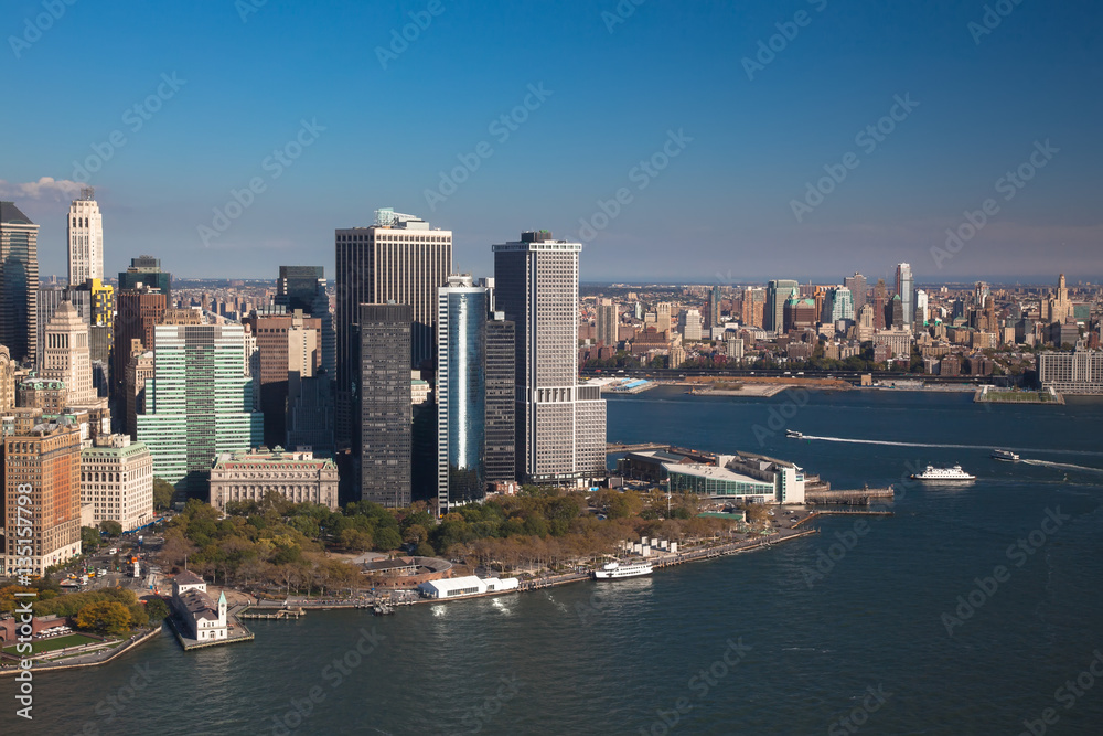 Manhattan downtown. New York NYC. USA Manhattan downtown. New York NYC. USA