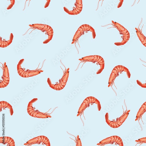shrimp. seafood. seamless background