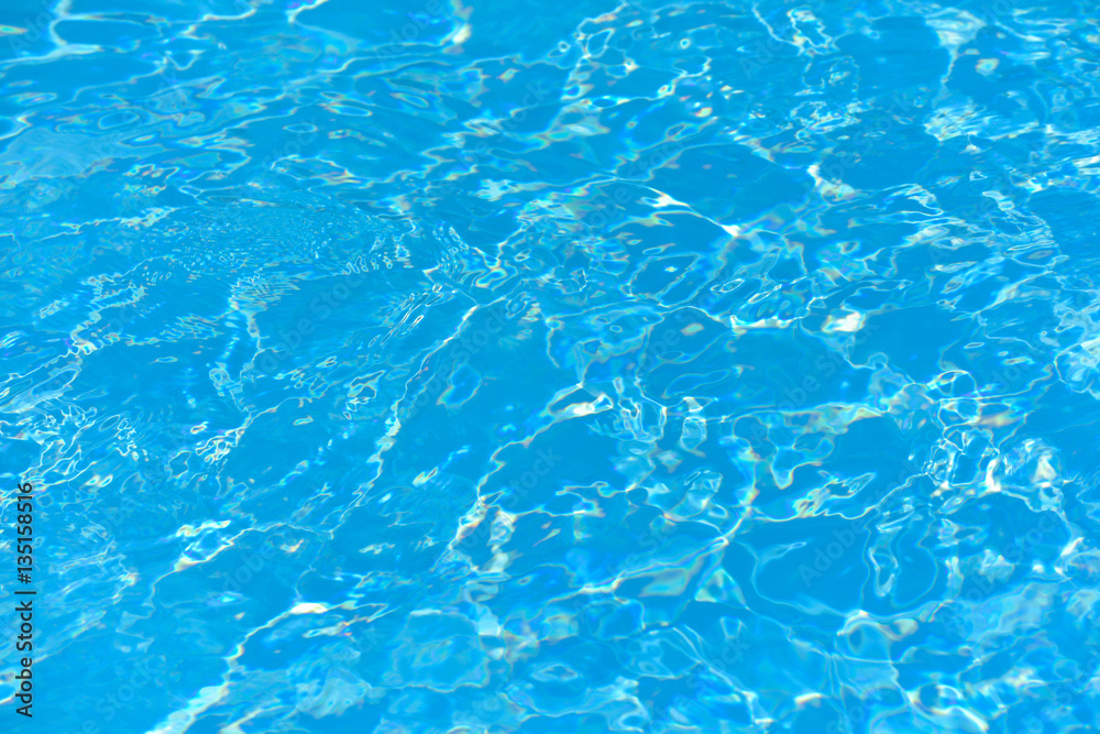 Blue and bright water surface and ripple wave in swimming pool Blue and bright water surface and ripple wave in swimming pool