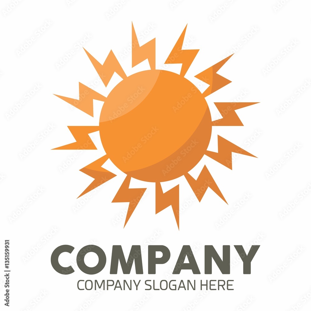 Fototapeta premium Electric logo icon vector template