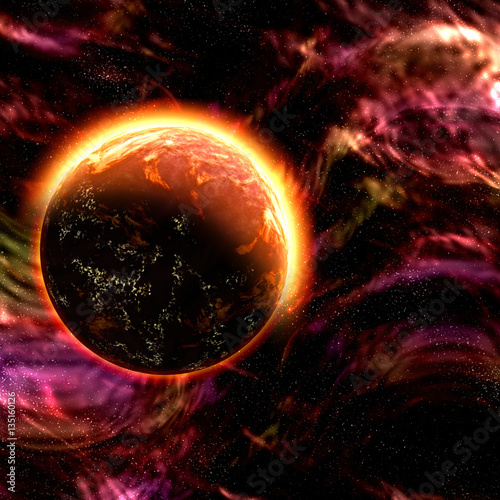Fototapeta Naklejka Na Ścianę i Meble -  Future galaxy explorer atmosphere