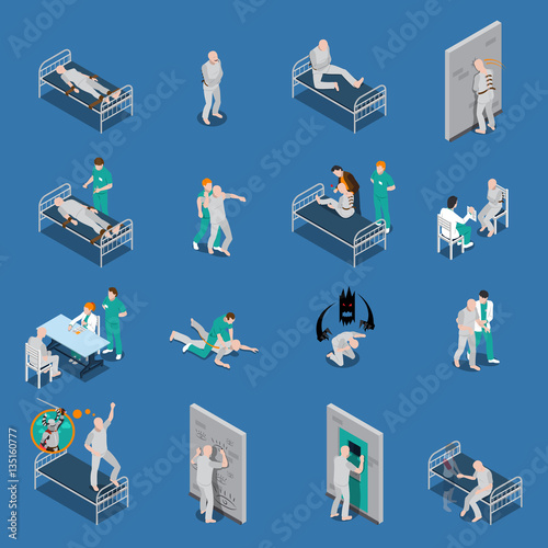 Mental Patients Isometric Set