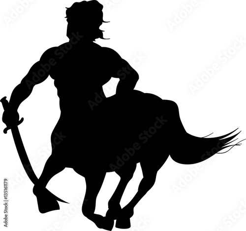 Centaur vector silhouette