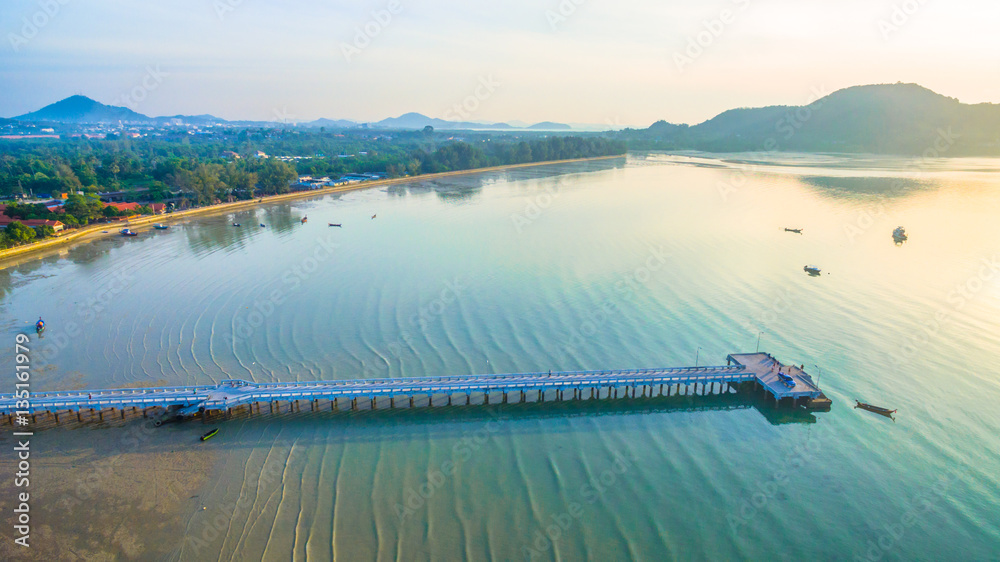 Naklejka premium Palai pier close to Chalong pier