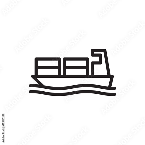 cargo ship icon illustration