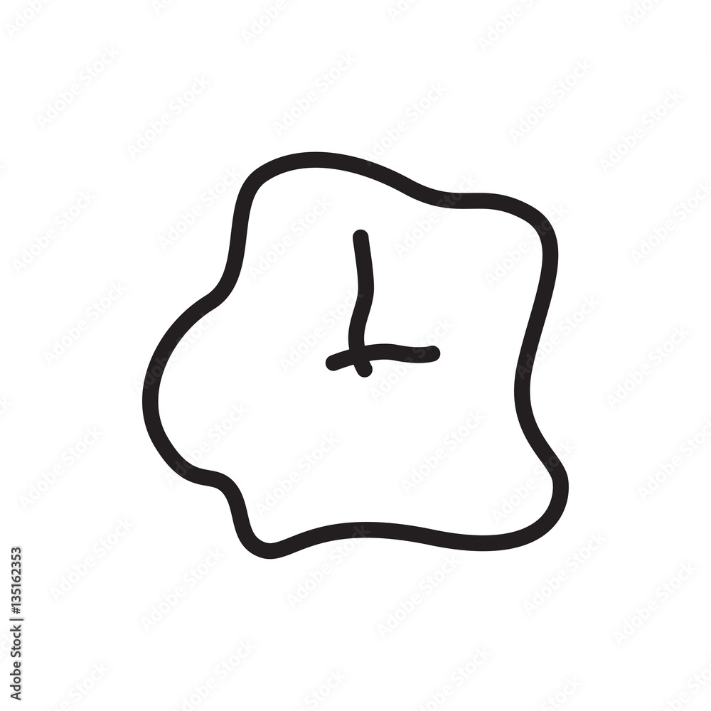 Obraz premium wall clock icon illustration