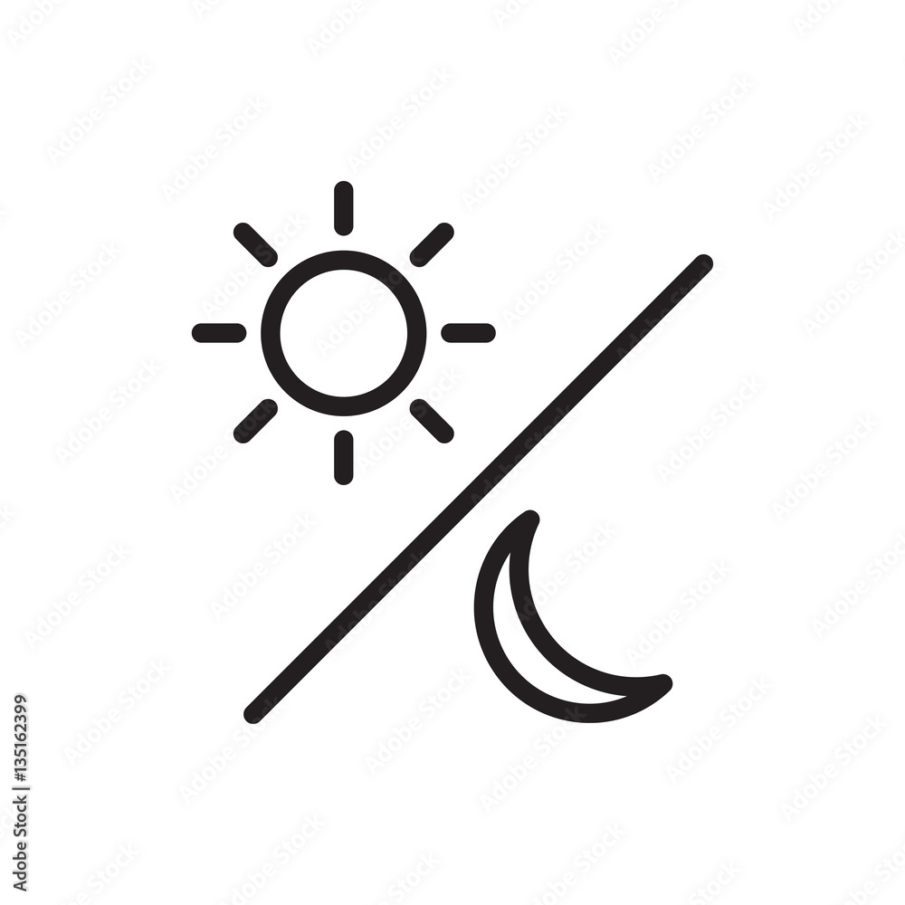 sun and moon icon illustration Stock Vector | Adobe Stock