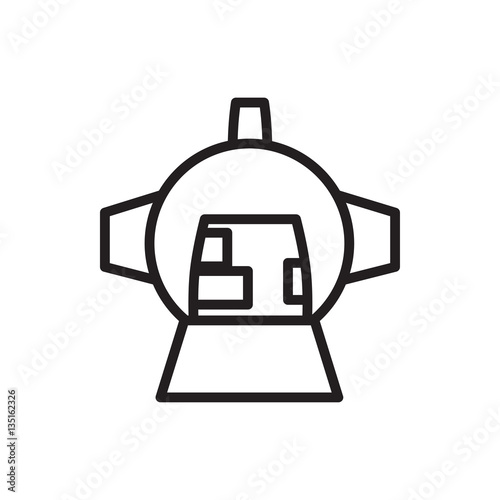 luggage compartment in airplane icon illustration