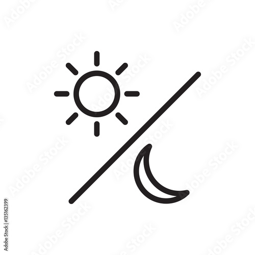sun and moon icon illustration