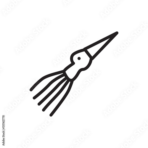 extinct sea creature icon illustration