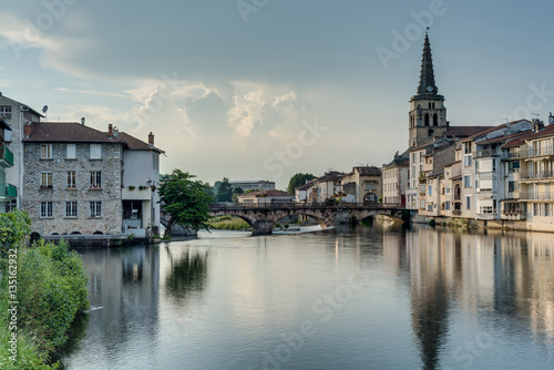Le Salat river in Saint Girons, France