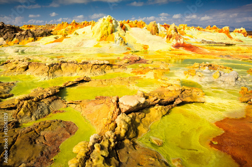 Fotografie Dallol volcano in Danakil Depression - Afar region - Ethiopia