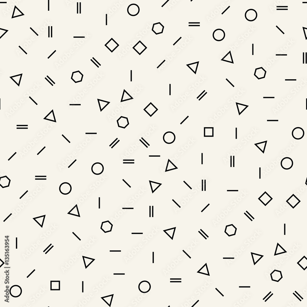 abstract geometric memphis pattern
