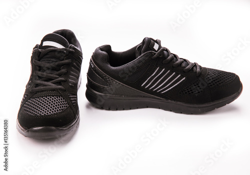 view of sneaker. Isolated in white background