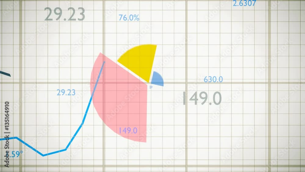Statistics concept. Camera moves above growing financial charts and diagrams. Statistics concept. Camera moves above growing financial charts and diagrams.