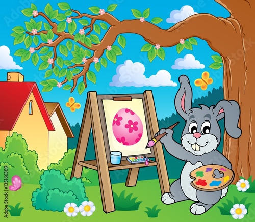 Easter bunny painter theme 2