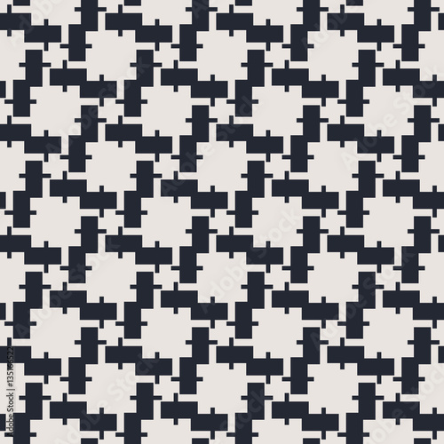 Monochrome geometric seamless vector pattern