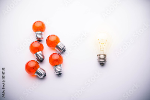 light bulb solution concept photo