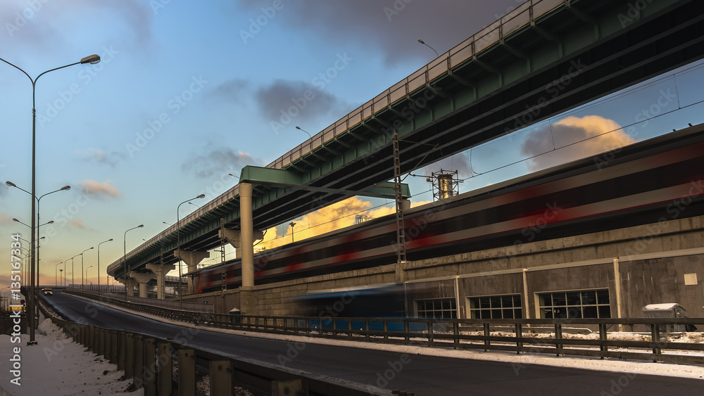  railroad train fast motion