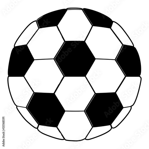 black silhouette color with soccer ball vector illustration