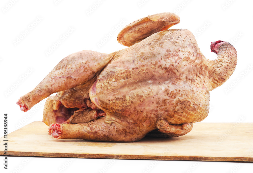 Raw chicken. Raw chicken.