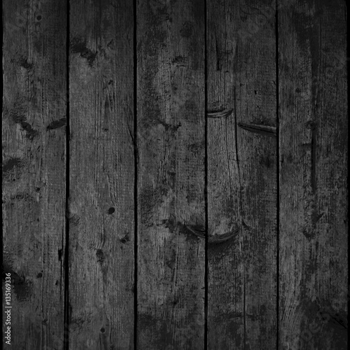 Black realistic texture wood planks with structure