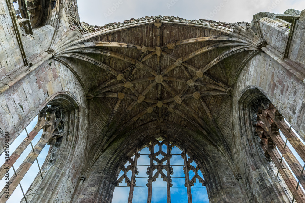 Melrose Abbey, Scotland, Gothic