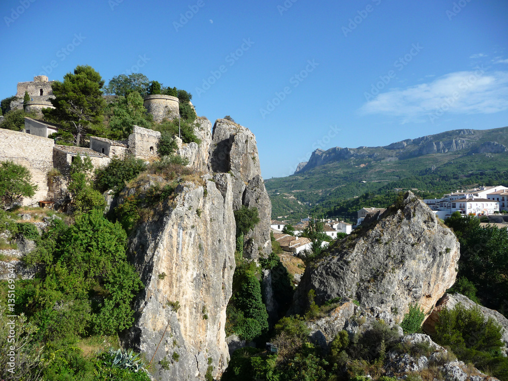 The touristic town of Guadalest, Spain.