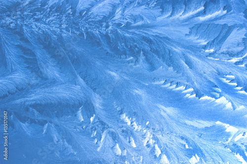 Ice pattern on window in winter as background