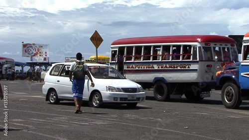 School Bus in the sound pacific islands